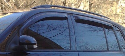 Дефлекторы боковых окон тёмные, 4 шт. Volkswagen (фольксваген) Tiguan (тигуан) (2008 по наст.) ― PEARPLUS.ru