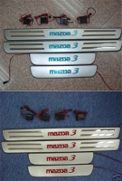 Накладки порогов с подсветкой Mazda Mazda 3  (2003-2008)
