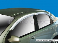 Хромированные дефлектора окон Chevrolet (Шевроле) Kalos Sedan (2002-2003) ― PEARPLUS.ru