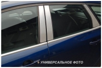  Накладки на внешние стойки дверей,  (Алюминий) к-кт 4шт Toyota (тойота) Yaris (2010 по наст.) ― PEARPLUS.ru