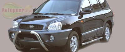 Защита бампера Hyundai (хендай) Santa Fe (санта фе) (2000-2004) ― PEARPLUS.ru
