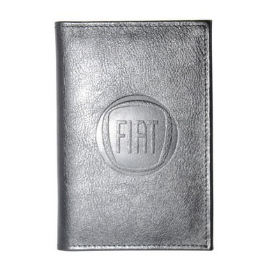 Бумажник водителя со слепым тиснением (Fiat (фиат))  (средний размер; карман для визитных карт) . Материал: кожа ― PEARPLUS.ru