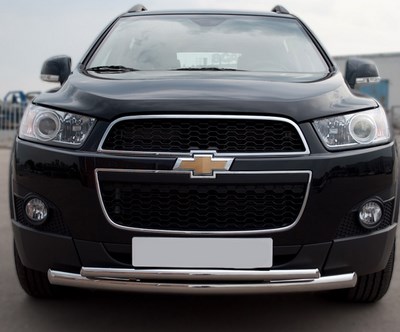 Защита переднего бампера двойная 60/42мм Chevrolet (Шевроле) Captiva (каптива) (2013 по наст.) SKU:205329qw ― PEARPLUS.ru
