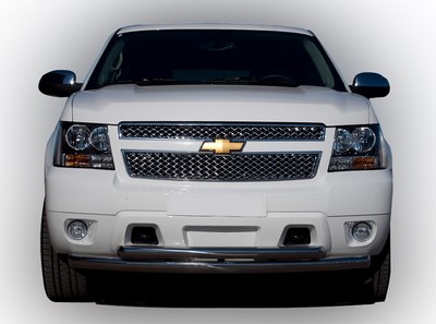 Защита переднего бампера двойная 76/60мм Chevrolet (Шевроле) Tahoe (2013 по наст.) ― PEARPLUS.ru