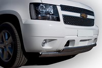 Защита переднего бампера двойная овальная 75х42мм Chevrolet (Шевроле) Tahoe (2013 по наст.) 