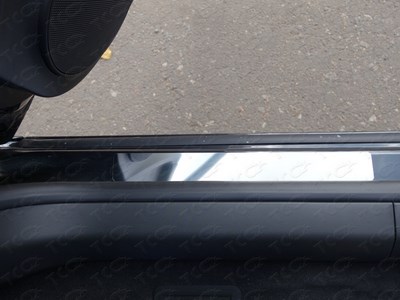 Накладки на пороги (лист зеркальный) Chevrolet Cruze 2014