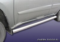 Пороги d76 труба Chery (Чери) Tiggo FL (2013 по наст.) 