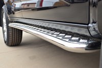 Пороги труба d42 с листом Chevrolet (Шевроле) Trailblazer 2013
