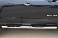 Пороги труба d76 с накладкой (вариант 2) Chevrolet (Шевроле) Trailblazer 2013