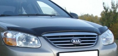 Дефлектор капота тёмный Kia (киа) Cerato sedan (2006-2008) ― PEARPLUS.ru