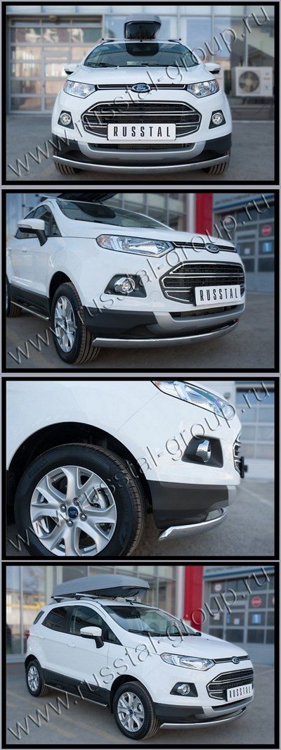 Защита переднего бампера d75х42 (дуга) Ford Ecosport 2014-