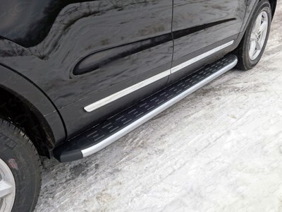 Пороги алюминиевые с пластиковой накладкой 1920 мм Ford Explorer 2016-