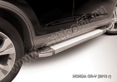 Пороги алюминиевые Honda (хонда) CR-V (2013 по наст.) ― PEARPLUS.ru