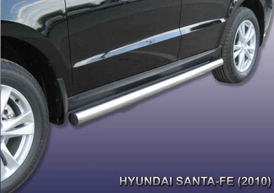 Пороги d76 труба  Hyundai Santa Fe (2010-2012)