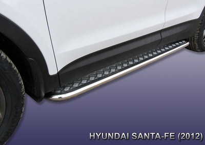 Пороги d42 с листом  Hyundai Santa Fe (2012 по наст.)