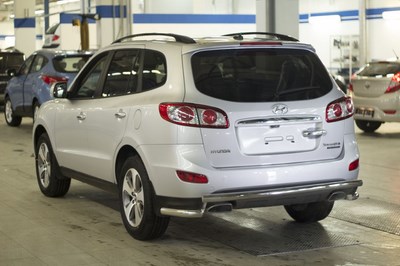 Защита задняя d60,Hyundai Santa Fe 2011-