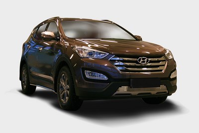 Декоративные элементы воздухозаборника (хром загл.) d10,Hyundai Santa Fe 2013-