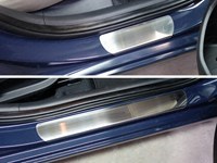 Накладки на пороги (лист шлифованный) Hyundai (хендай) Elantra (элантра) 2016-