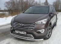 Защита передняя нижняя (двойная) 60, 3/42, 4 мм Hyundai (хендай) Grand Santafe (2014 по наст.) ― PEARPLUS.ru