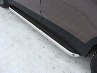 Пороги с площадкой (нерж. лист) 60, 3 мм Hyundai (хендай) Grand Santafe (2014 по наст.) 
