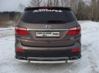 Защита задняя 60, 3 мм Hyundai (хендай) Grand Santafe (2014 по наст.) ― PEARPLUS.ru