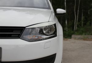 Накладки передних фар (реснички) компл.-2 шт. Volkswagen (фольксваген) Polo 5 (2009 по наст.) ― PEARPLUS.ru