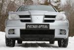 Накладка на передний бампер (3 мм) Mitsubishi (митсубиси) Outlander (оутлендер) (2005-2007) 