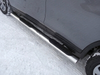 Пороги овальные с накладкой 120х60 мм Nissan (ниссан) X-Trail 2015 ― PEARPLUS.ru