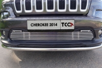 Решетка радиатора 12 мм Jeep Cherokee (2014 по наст.)