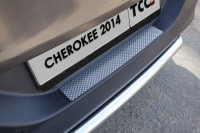 Накладка на задний бампер (декоративная) Jeep Cherokee (2014 по наст.)