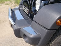 Накладки на передний бампер (зеркальные)  (комплект 3 шт.) Jeep (джип) Wrangler (вранглер) 3D (3, 6) 2014