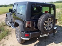 Накладки на задний бампер (шлифованные)  (комплект 2 шт.) Jeep (джип) Wrangler (вранглер) 5D (3, 6) 2014
