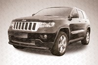 Защита переднего бампера d76 радиусная Jeep (джип) Grand Cherokee (чероки) (2011) 