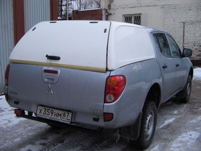 Кунг коммерческий-задняя дверь глухая, без карпета, не грунтованный (Россия) Mitsubishi L200 Triton (двойная кабина, L кузова 1,325м)