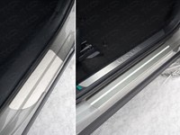 Накладки на пороги (лист шлифованный) 1мм Lexus (лексус) NX 300h 2014- (кроме F-Sport) 