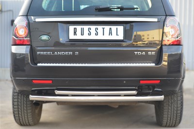 Защита заднего бампера d63 (дуга) d42 (дуга) Land Rover (ленд ровер) Freelander (фриландер) 2 2013 ― PEARPLUS.ru