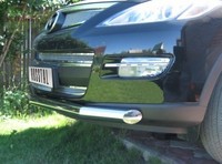 Защита бампера передняя из нержавеющей стали. 76мм (4 секции) Mazda (мазда) CX-9 (CX 9) (2010-2012) 