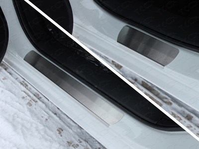 Накладки на пороги (лист шлифованный) Mazda 6 2015-