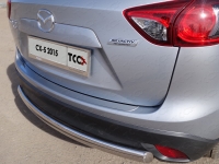 Накладка на задний бампер (лист зеркальный) 1мм Mazda CX-5 2015