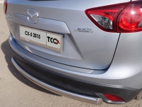 Накладка на задний бампер (лист шлифованный) 1мм Mazda CX-5 2015