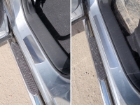 Накладки на пороги (лист шлифованный) 1мм Mazda CX-5 2015