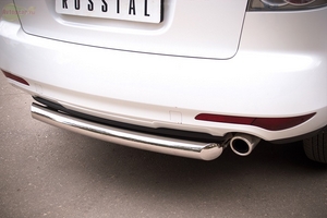 Защита бампера задняя из нержавеющей стали. 76мм (дуга) Mazda (мазда) CX-7 (CX 7) (2010 по наст.)  ― PEARPLUS.ru