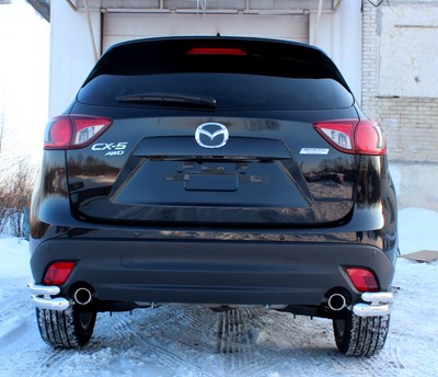 Защита задняя уголки d60/42 двойная Mazda CX-5 2012-