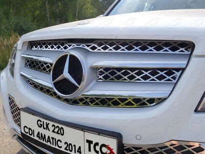 Решетка радиатора верхняя (лист) Mercedes (мерседес)-Benz GLK 220 CDI 4MATIC 2014 ― PEARPLUS.ru