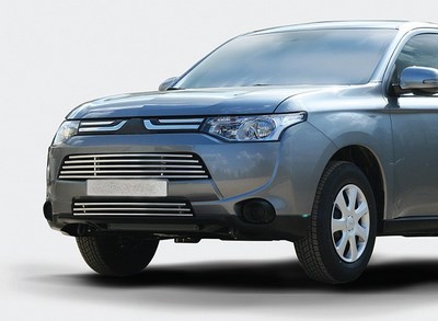 Декоративные элементы воздухозаборника (хром загл.) d16 (2 элемента),Mitsubishi Outlander XL 2012-