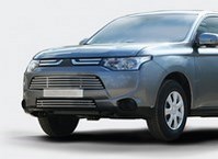Декоративные элементы воздухозаборника (хром загл.) d16 (2 элемента) , Mitsubishi (митсубиси) Outlander (оутлендер) XL 2012-