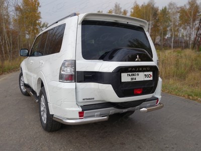 Защита задняя (уголки) 76, 1 мм Mitsubishi (митсубиси) Pajero (паджеро) IV 2014 ― PEARPLUS.ru