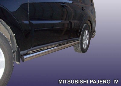 Пороги d76 труба Mitsubishi Pajero 4 (2007-2011)