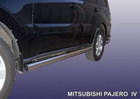 Пороги d76 труба Mitsubishi (митсубиси) Pajero (паджеро) 4 (2012 по наст.) 
