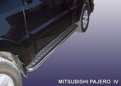 Пороги d57 с листом Mitsubishi Pajero 4 (2007-2011)